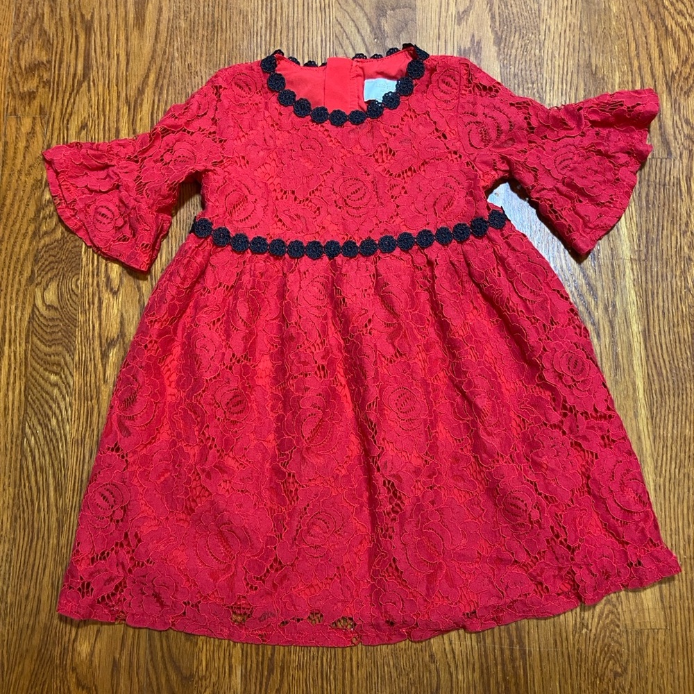 Kate Spade Lace Overlay Bell Sleeve Dress